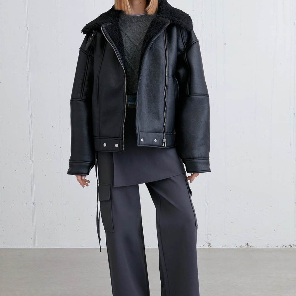 Oak & Fort Sherpa Aviator Jacket